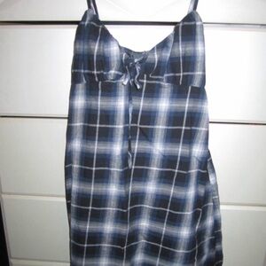wild fable blue & white plaid mini dress